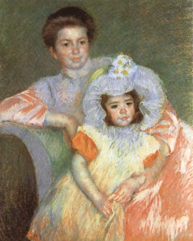 Mary Cassatt Reine Lefebvre and Margot china oil painting image